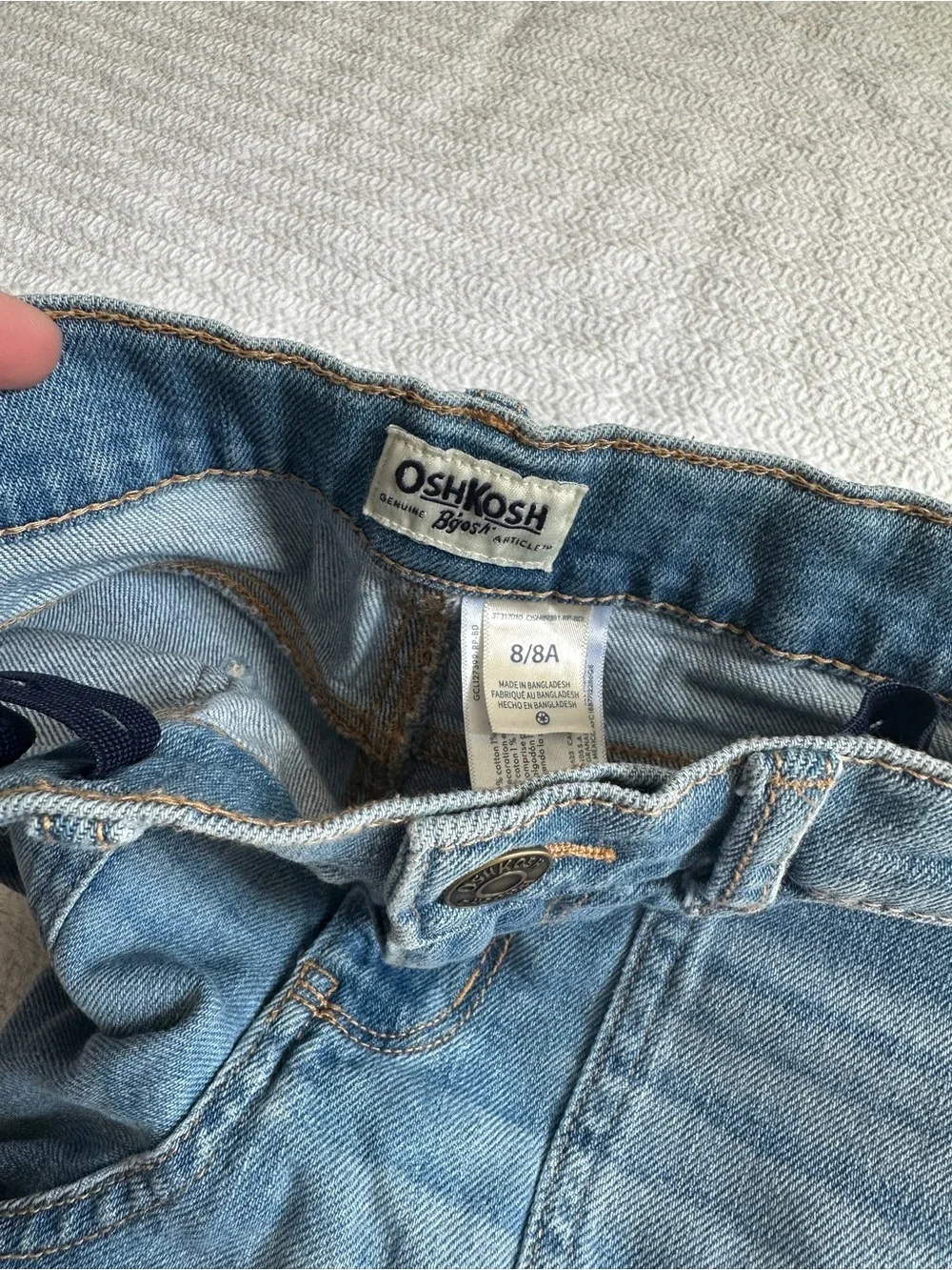 OshKosh B'gosh Light Blue Wide Leg Denim Jeans with Butterfly Appliqué